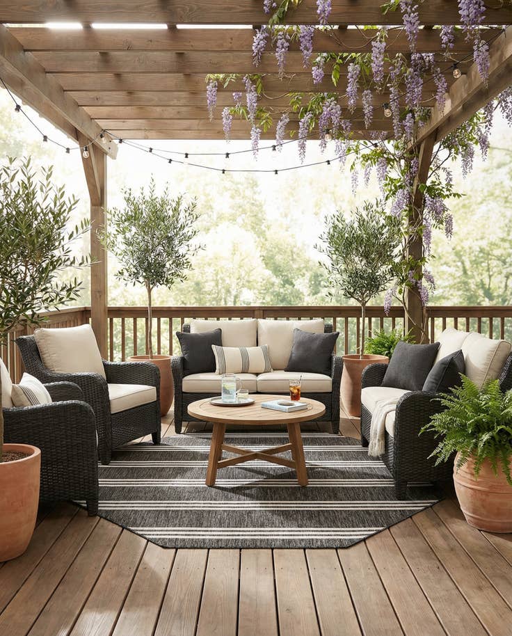Detail image of 7' 10 x 7' 10 Easy-Clean Jill Zarin Anguilla Indoor / Outdoor Octagon Rug
