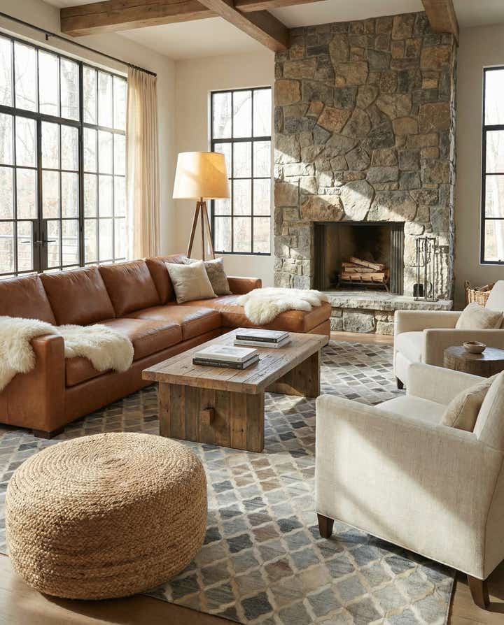 8' 1 x 9' 10 Cowhide - Patchwork Rug