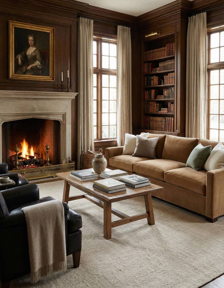 Detail image of 7' 10 x 11'  Hand Woven Jill Zarin English Manor Farmhouse Wool Rug