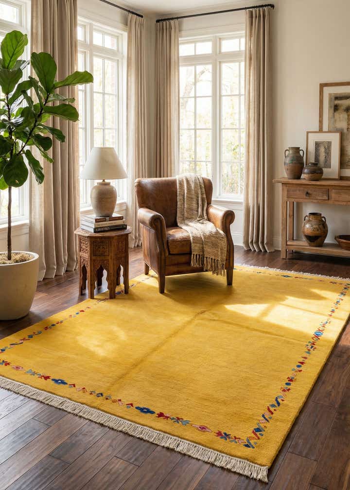 5' 8 x 8' 2 Hand Knotted Tibet Wool Rug