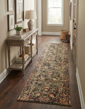 Green Saturn Runner Rug
