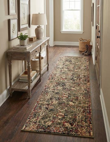 Green Saturn Runner Rug