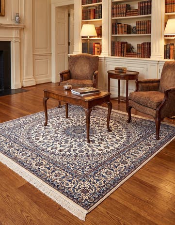 6' 8 x 6' 8 Hand Knotted Nain Rug