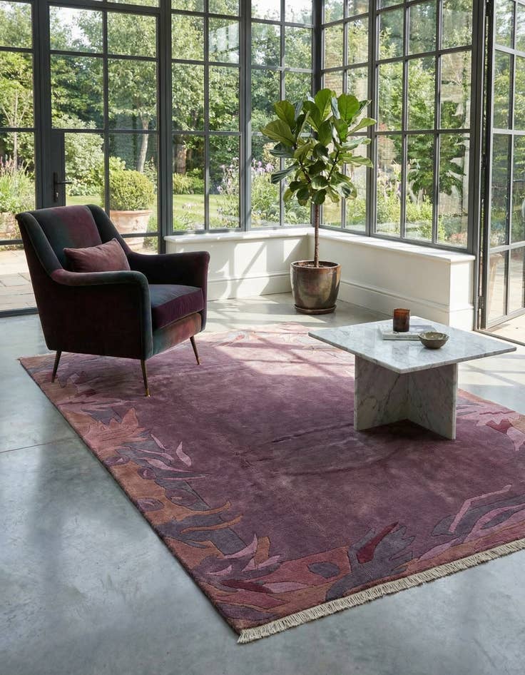 Detail image of  6' 6 x 9' 9  Hand Knotted Tibet Wool Rug