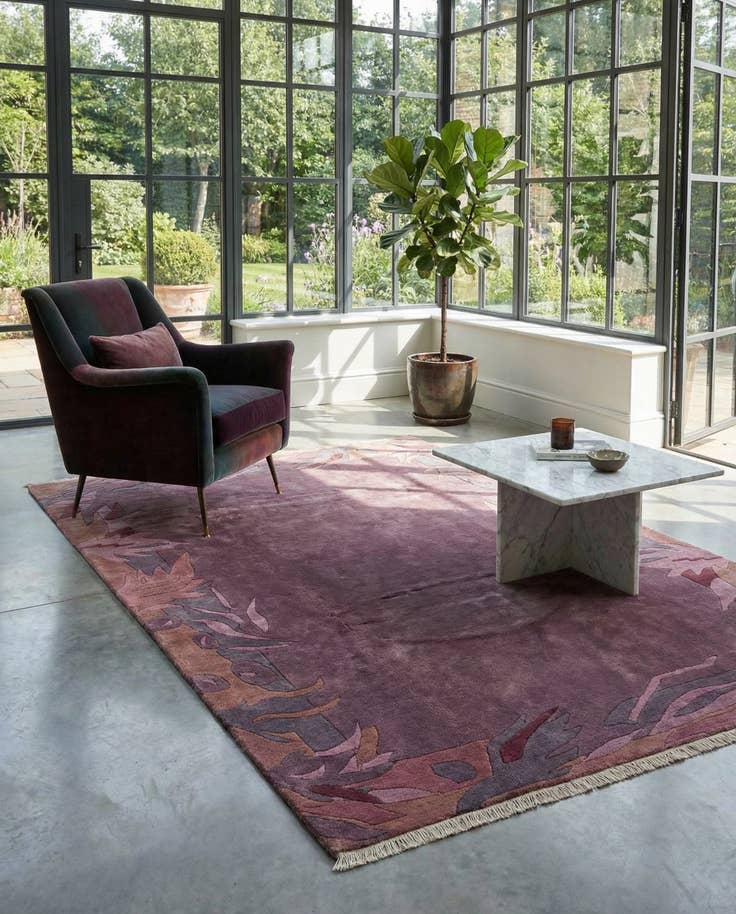 Detail image of 6' 6 x 9' 9 Hand Knotted Tibet Wool Rug