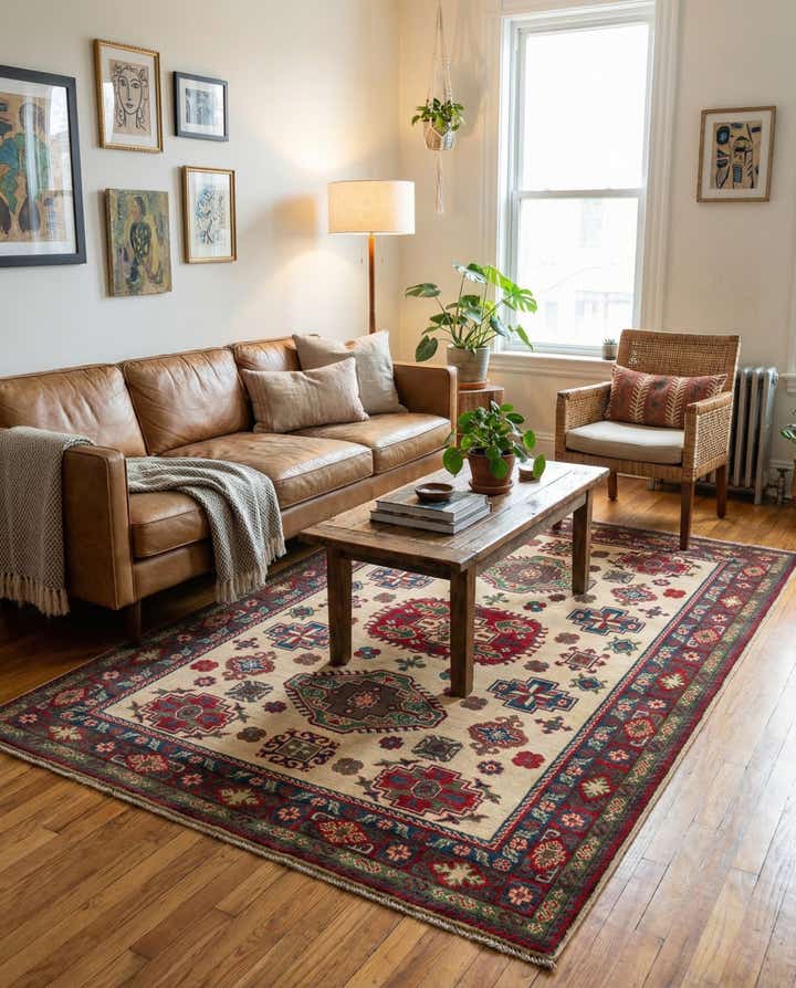 150cm x 220cm Hand Knotted Kazak Rug