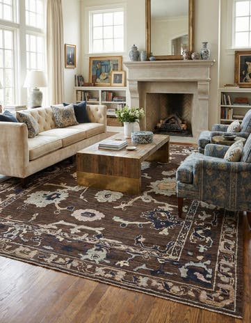 10' 2 x 13' 10 Hand Knotted Oushak Wool Rug