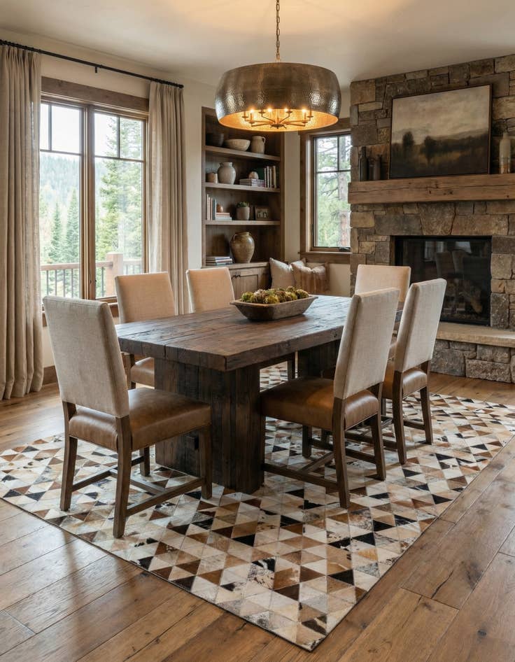 Detail image of 5' 1 x 7' 11 Cowhide - Patchwork Rug