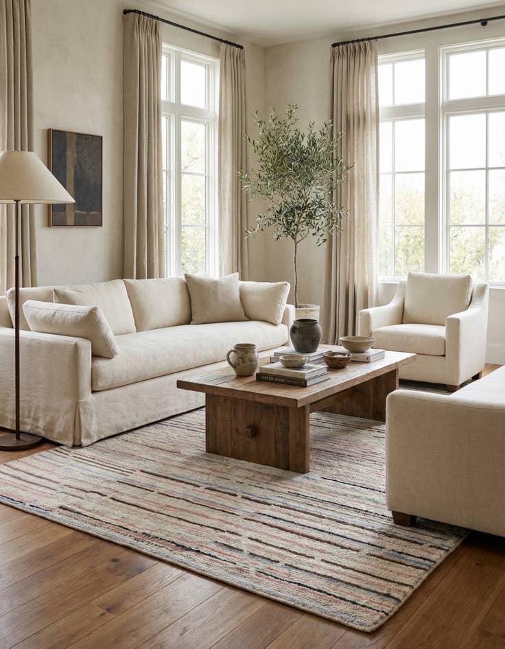 Detail image of 5' 10 x 8' 10  Hand Knotted Moroccan Wool Rug