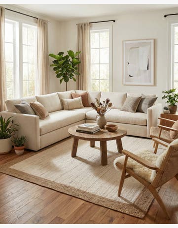 White Handmade Braided Jute Rug