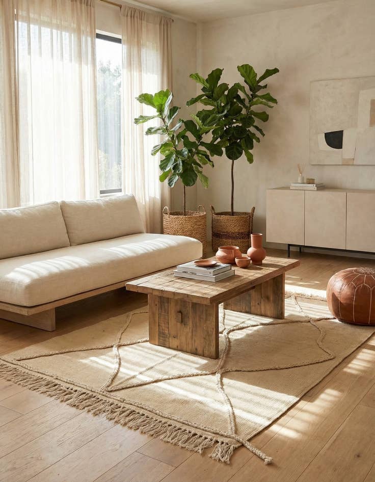 Detail image of 3' 6 x 4' 10  Hand Knotted Moroccan Wool Rug