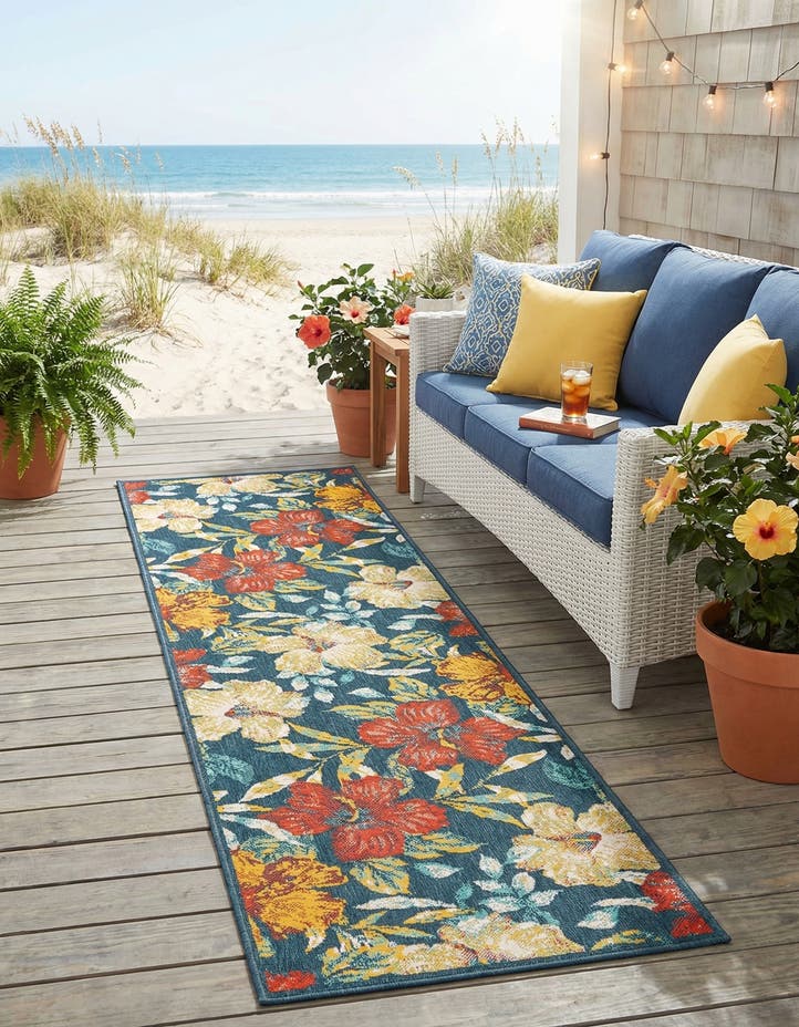 2' 7 x 10' Easy-Clean Coastal Indoor / Outdoo...