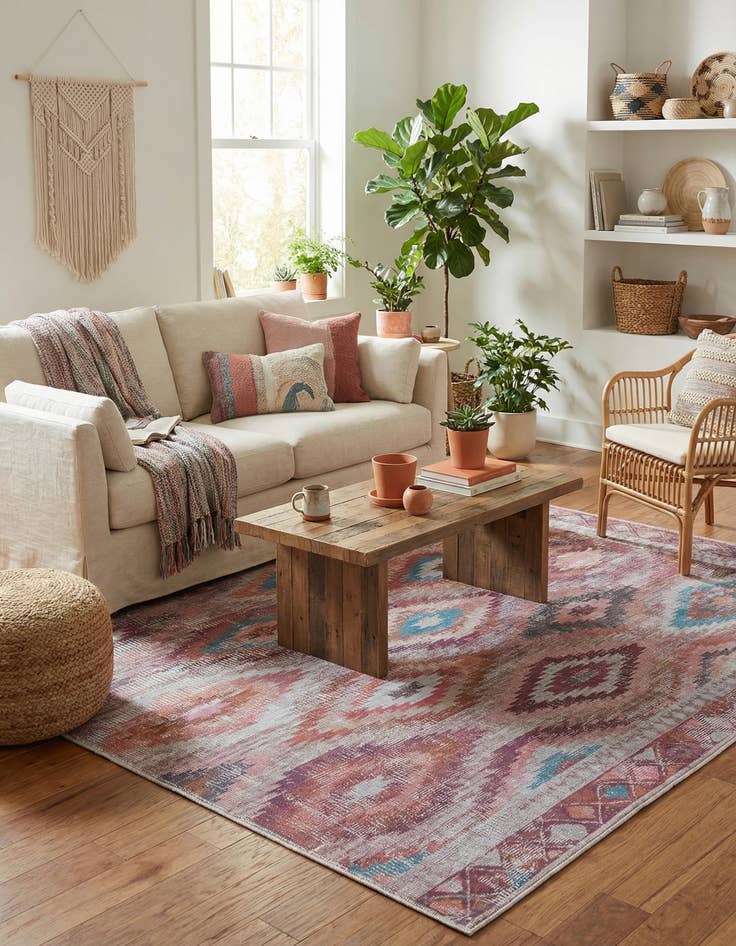 Detail image of 7' 10 x 7' 10  Washable Sisu Square Rug