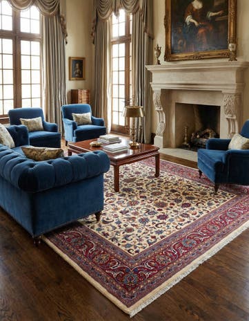 8' 6 x 11' Kashan Wool Rug