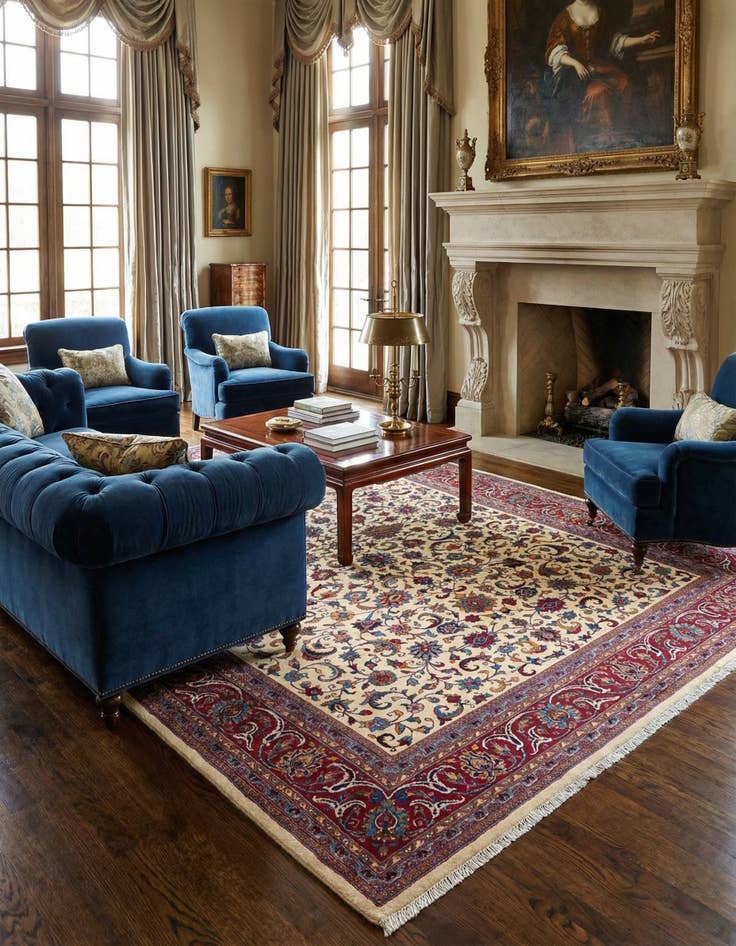 Detail image of 8' 6 x 11' Kashan Wool Rug