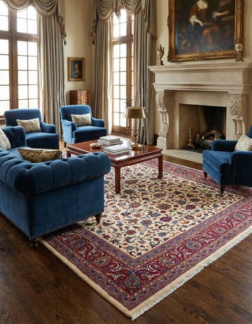 8' 6 x 11' Kashan Wool Rug