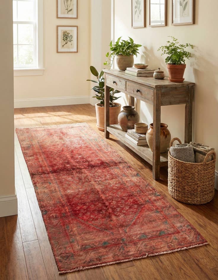 Detail image of 2' 10 x 7' 3  Hand Knotted Ultra Vintage Persian Wool Runner Rug