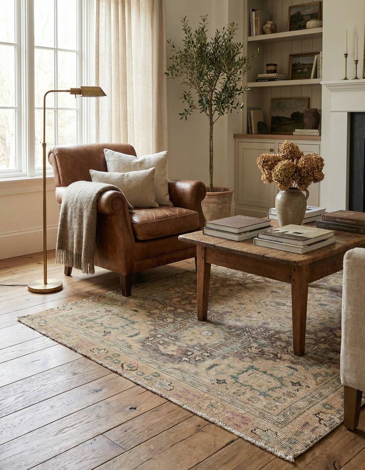 Detail image of 2' 9 x 4' 9  Hand Knotted Ultra Vintage Persian Wool Rug