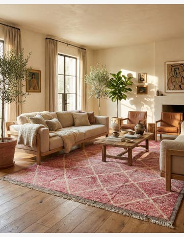 10' 5 x 14' 3 Hand Knotted Moroccan Wool Rug