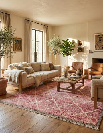 10' 5 x 14' 3 Hand Knotted Moroccan Wool Rug