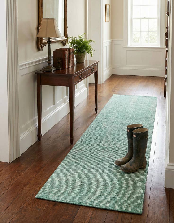 Detail image of 2' x 6' 1  Hand Woven Jill Zarin English Manor Farmhouse Wool Runner Rug