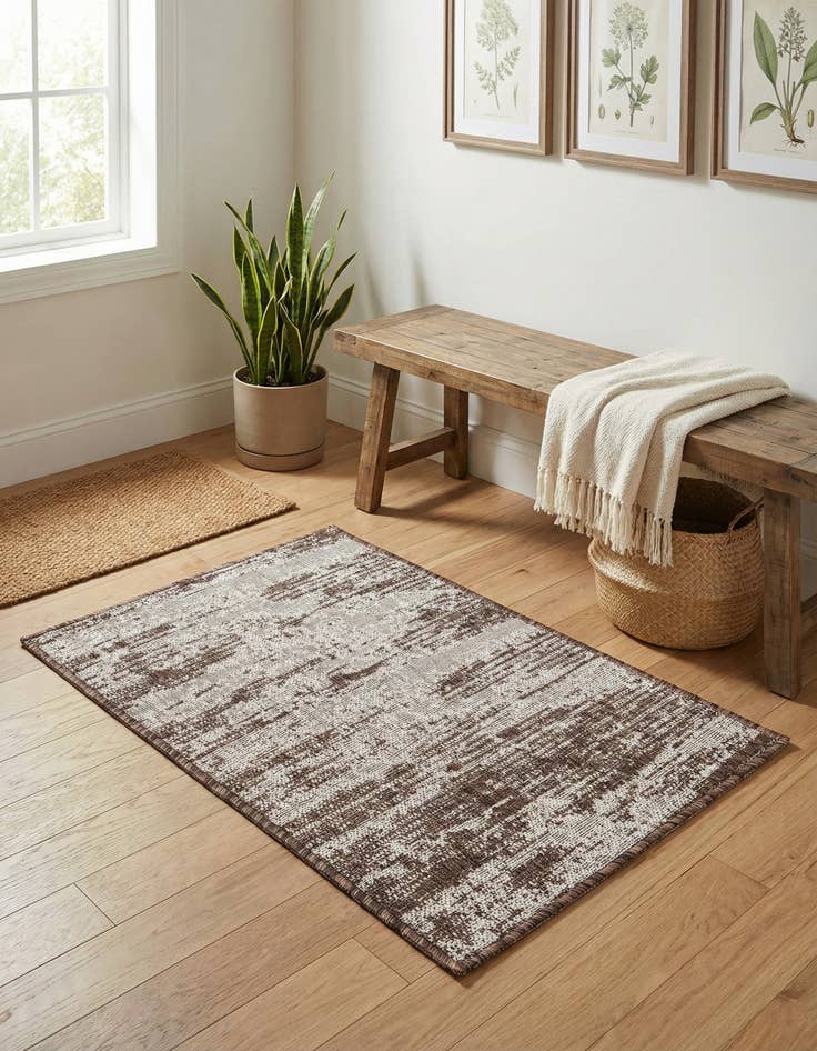 Detail image of 2' x 3' Easy-Clean Modern Indoor / Outdoor Rug