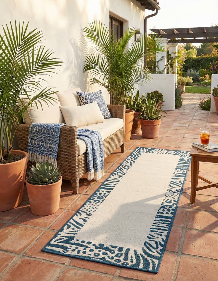 Detail image of 2' x 6'  Washable Safari Indoor / Outdoor Runner Rug