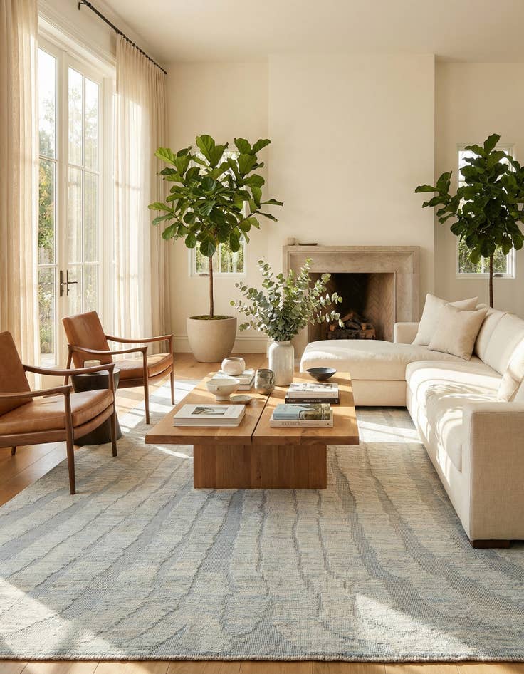 Detail image of 9' 3 x 12' 4  Hand Knotted Moroccan Wool Rug