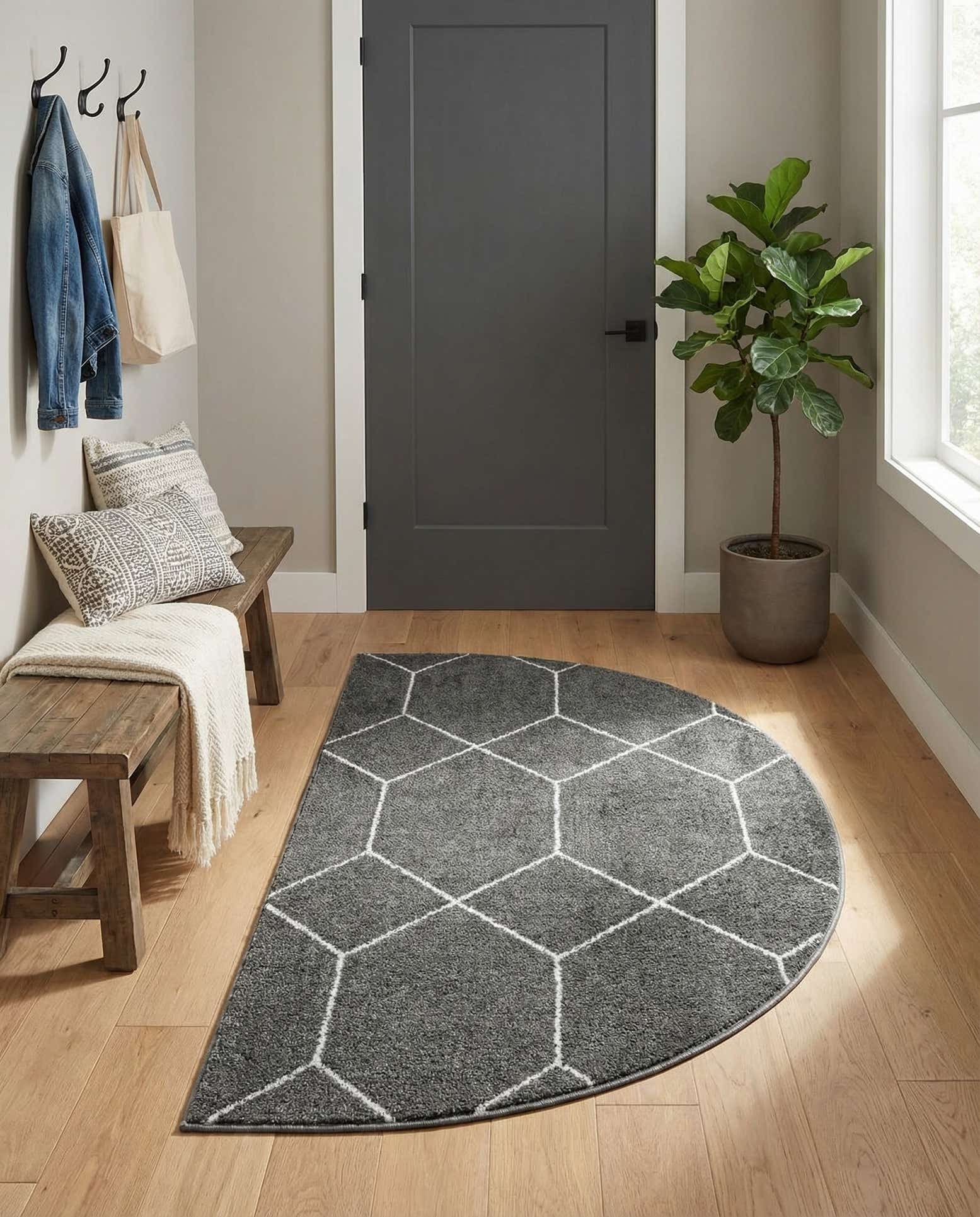 3' x 6' Lattice Frieze Hearth Rug