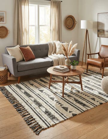 6' 1 x 9' Hand Woven Arizona Wool Rug