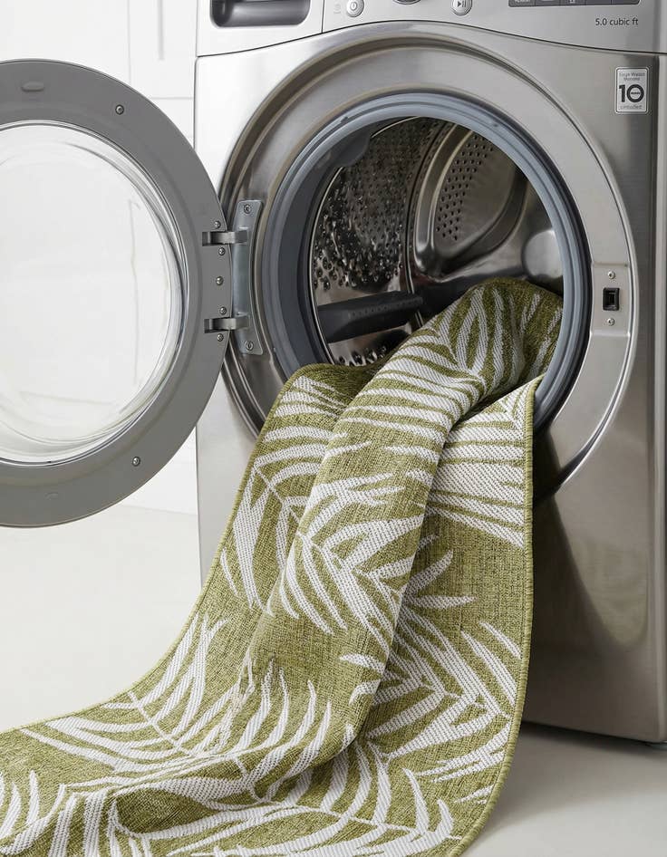 Detail image of 2' x 8'  Washable Botanical Indoor / Outdoor Runner Rug