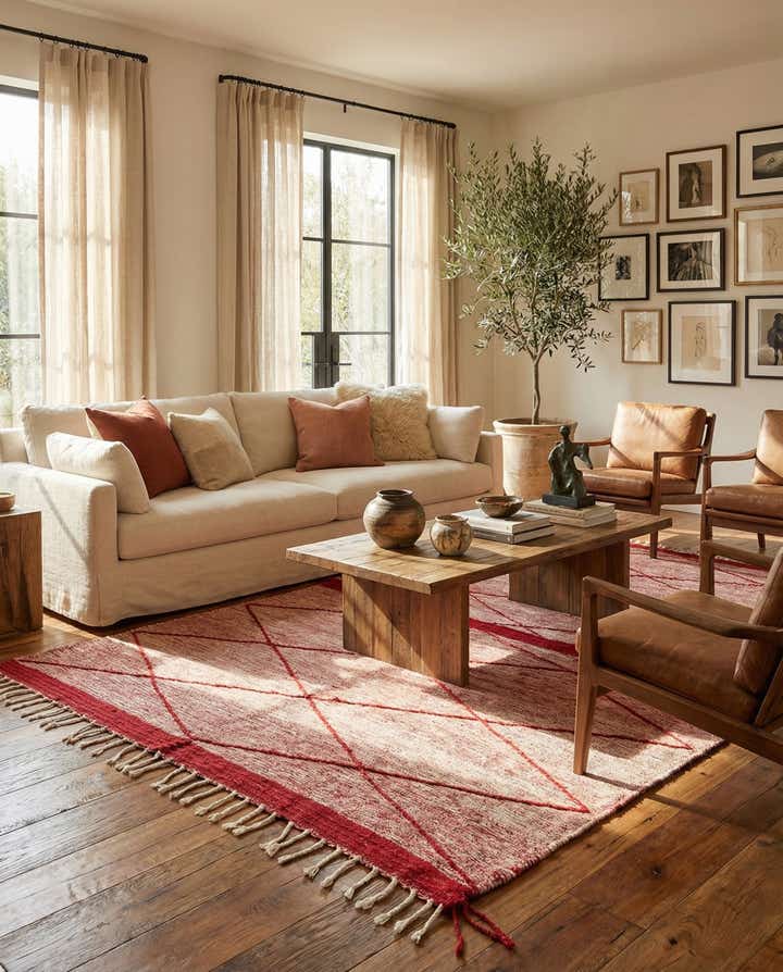 6' 6 x 11' Hand Knotted Moroccan Wool Rug