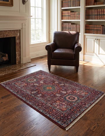 3' 5 x 5' 2 Hand Knotted Mamluk Ziegler Rug