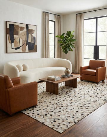 8' x 9' 10 Cowhide Stocks Rug