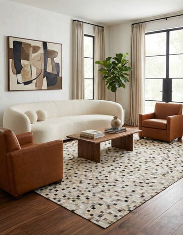 8' x 9' 10 Cowhide Stocks Rug