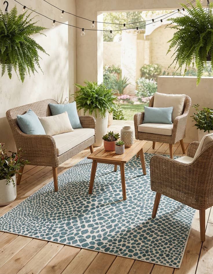 Detail image of 6' x 9' Easy-Clean Jill Zarin Cape Town Indoor / Outdoor Rug