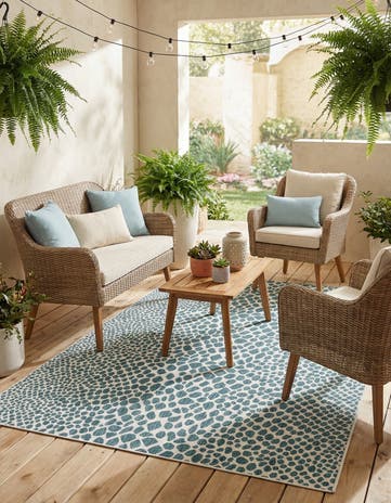 6' x 9' Easy-Clean Jill Zarin Cape Town Indoor / Outdoor Rug
