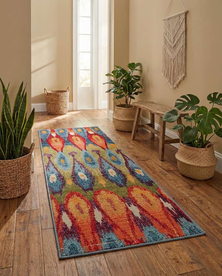 2' x 4' Easy-Clean Modern Indoor / Outdoor Runner Rug