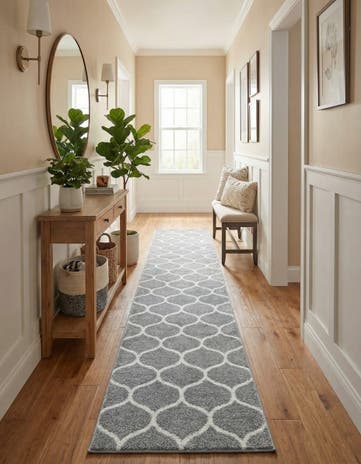 2' x 13' Lattice Frieze Runner Rug