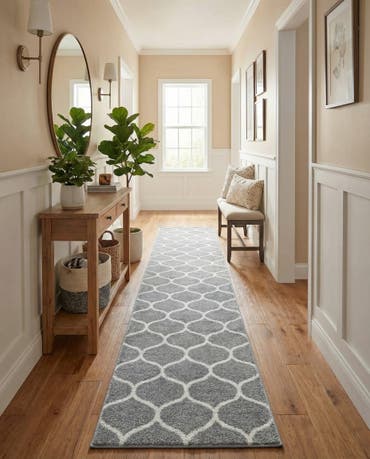  2' x 13' Lattice Frieze Runner Rug