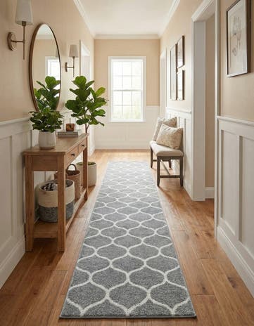 2' x 13' Lattice Frieze Runner Rug