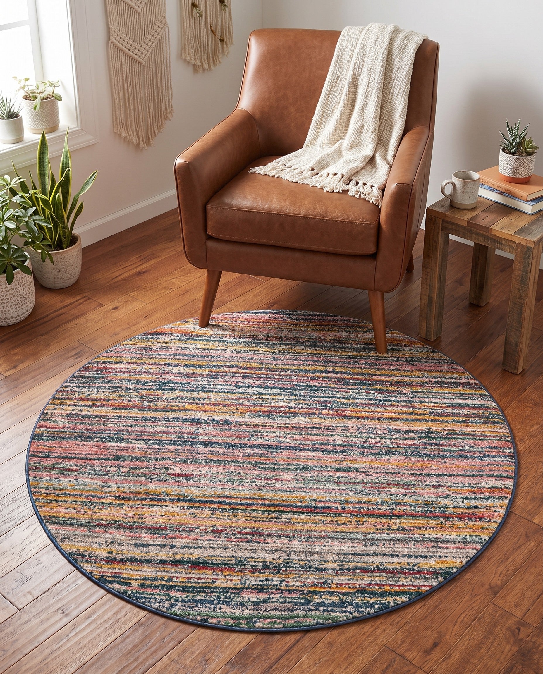 4' x 4' Gemstone Round Rug
