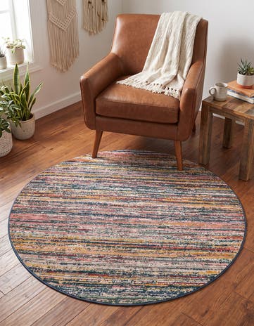 4' x 4' Gemstone Round Rug
