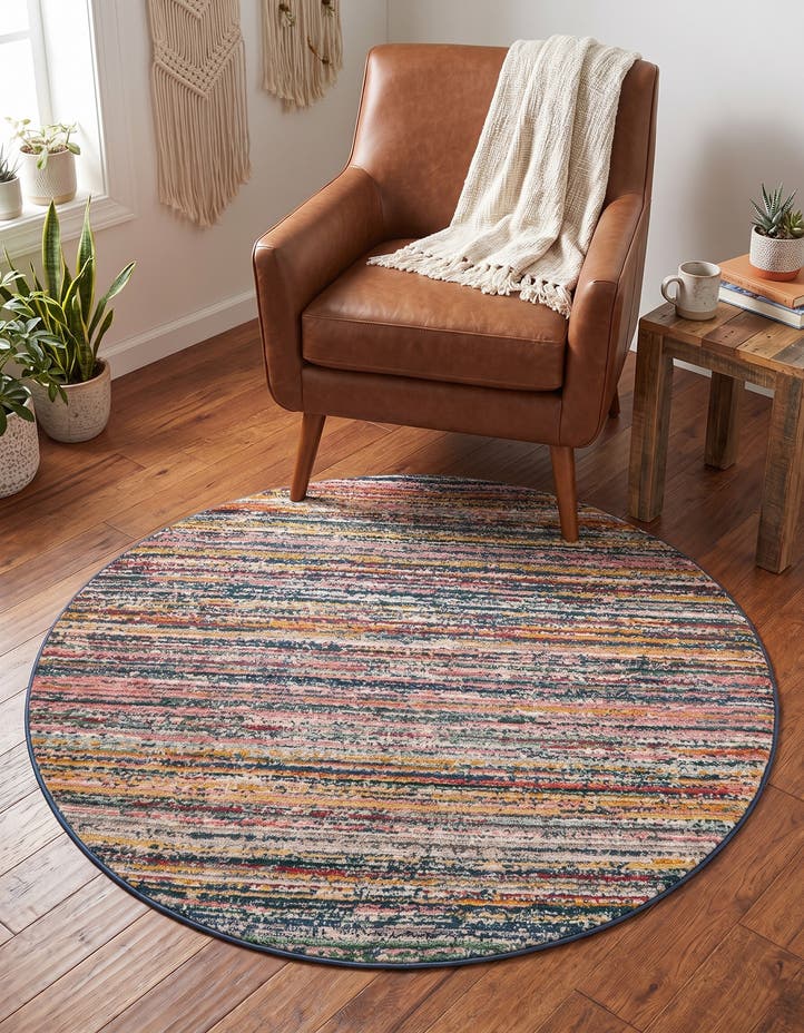 4' x 4' Gemstone Round Rug