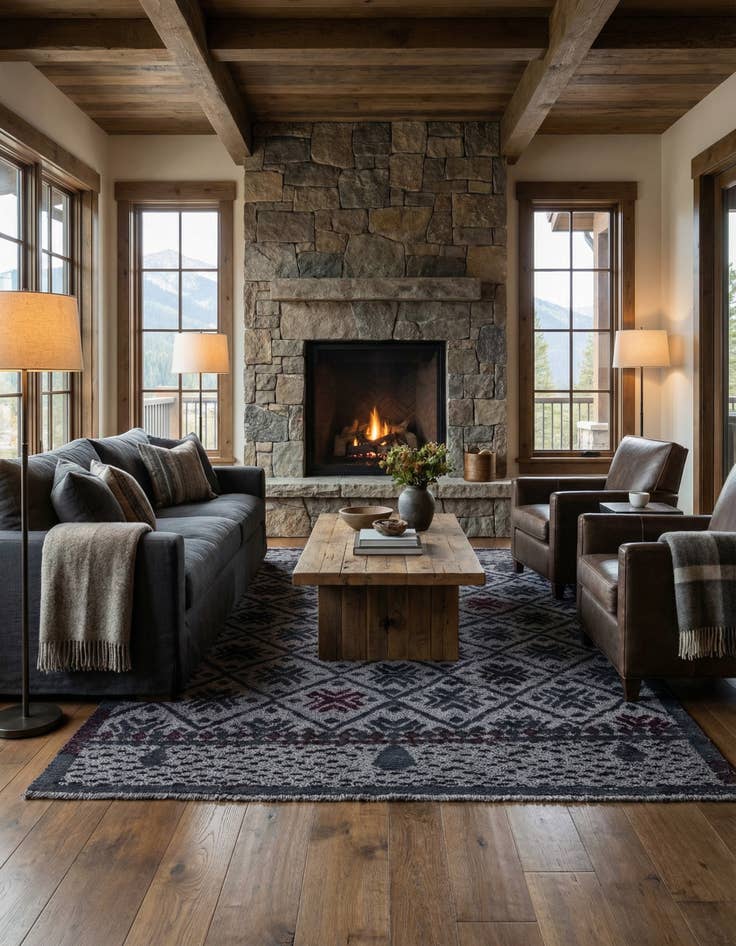 Detail image of  5' 6 x 8' 2  Hand Knotted Darya Wool Rug