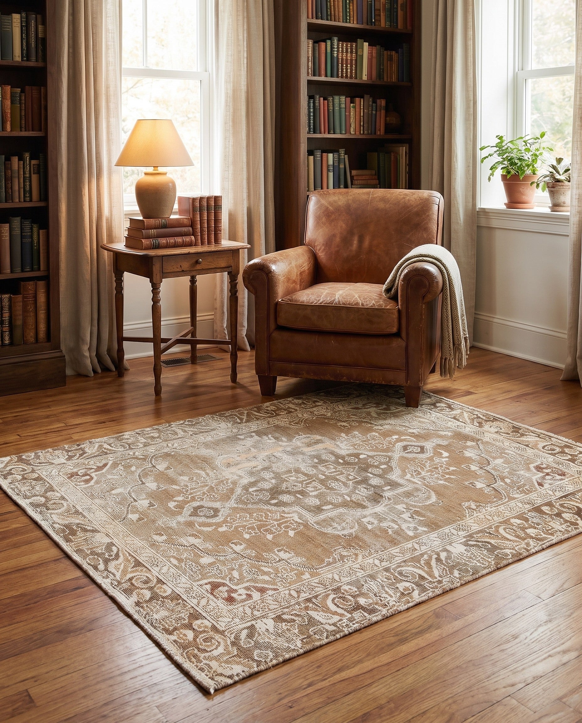 3' 10 x 5' 8 Hand Knotted Ultra Vintage Persian Wool Rug