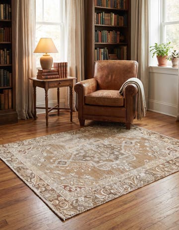 3' 10 x 5' 8 Hand Knotted Ultra Vintage Persian Wool Rug