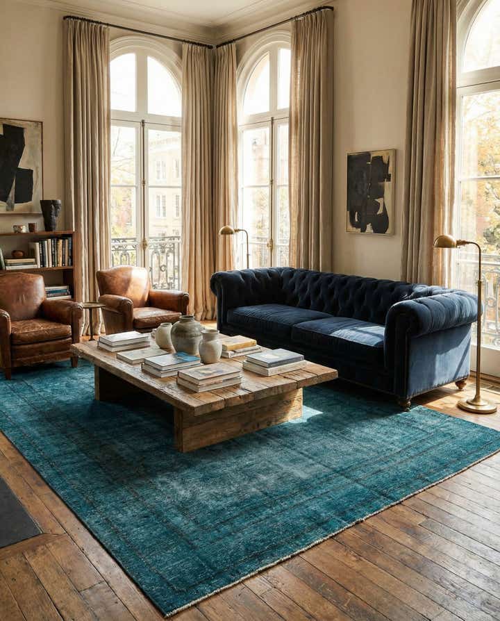 9' 5 x 12' 1 Hand Knotted Ultra Vintage Persian Wool Rug