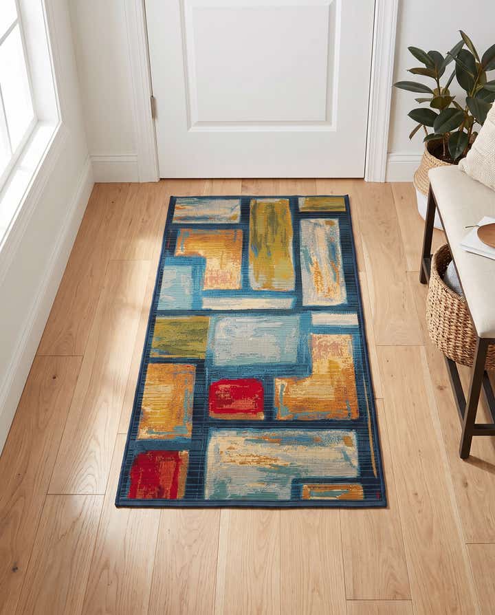 2' x 4' Easy-Clean Modern Indoor / Outdoor Runner Rug