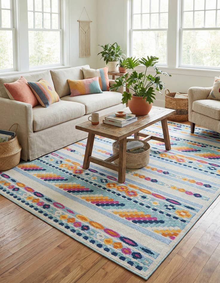 Detail image of 7' 10 x 10'  Washable Aruba Indoor / Outdoor Rug